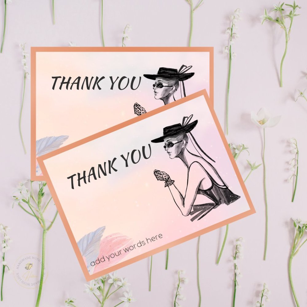 Elegant Fashion Thank You Card - Picture 2 of 11